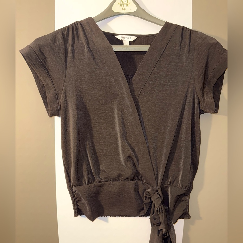 Nine West Tie Waist Dress Shirt